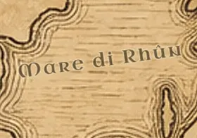 il Mare di Rhûn sulla mappa della Terra di Mezzo