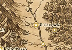 il Carrock sulla mappa della Terra di Mezzo