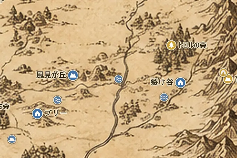 中つ国の地図上の最後の橋