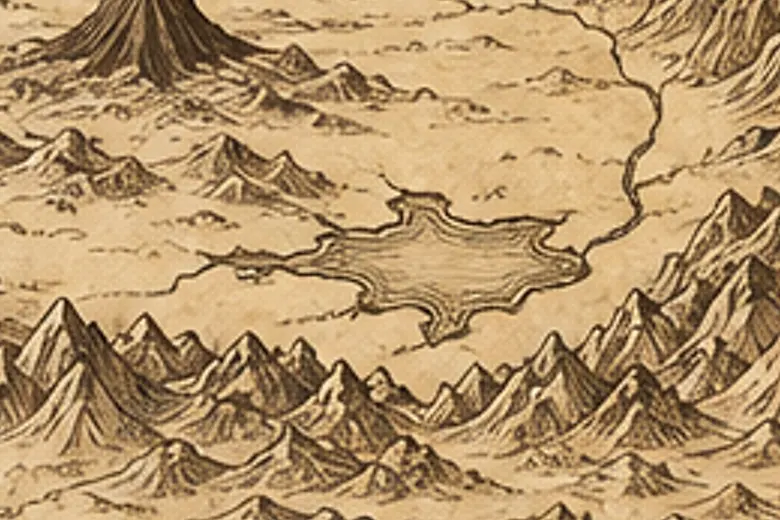 中つ国の地図上のヌールネンの海