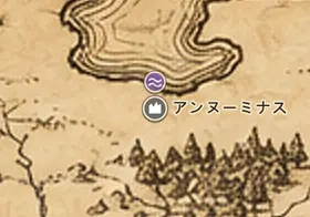 中つ国の地図上のアンヌーミナス