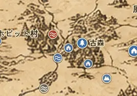 中つ国の地図上の堀窪