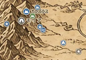 中つ国の地図上の鏡の湖