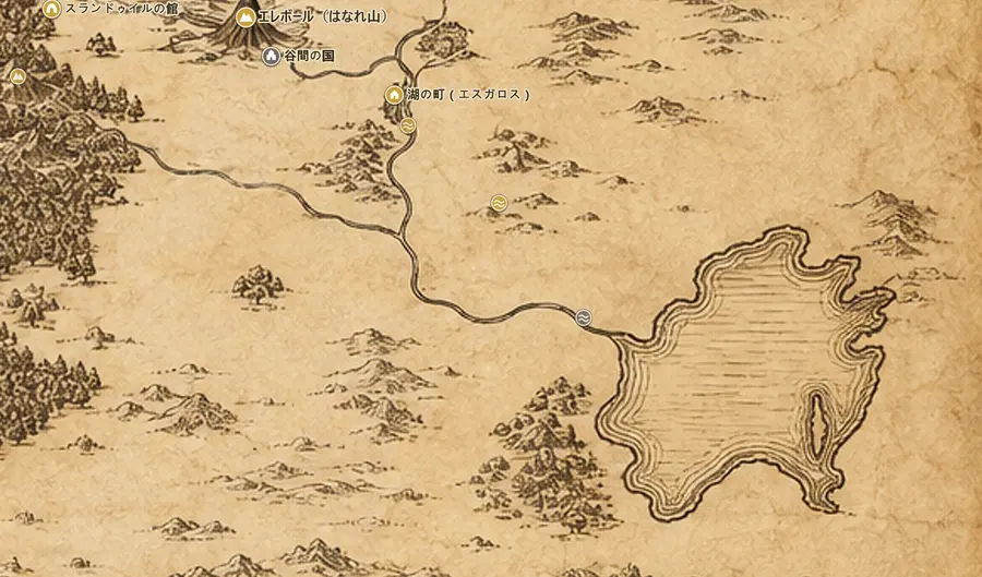 中つ国の地図上のリューン