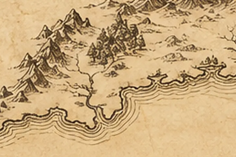 중간계 지도 속 안팔라스 (랑스트란드)