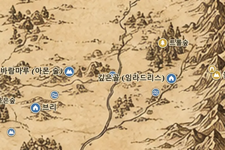 중간계 지도 속 마지막다리