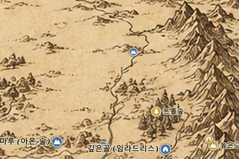 중간계 지도 속 루다우르