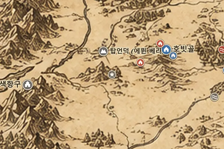 중간계 지도 속 웨스트마치