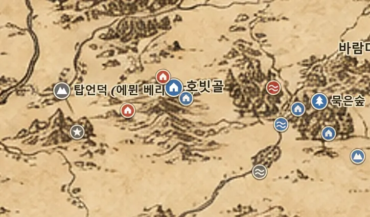 중간계 지도 속 샤이어