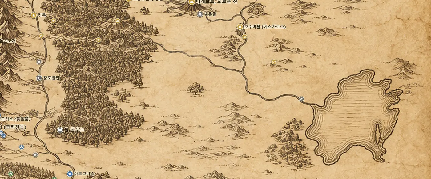 중간계 지도 속 룬