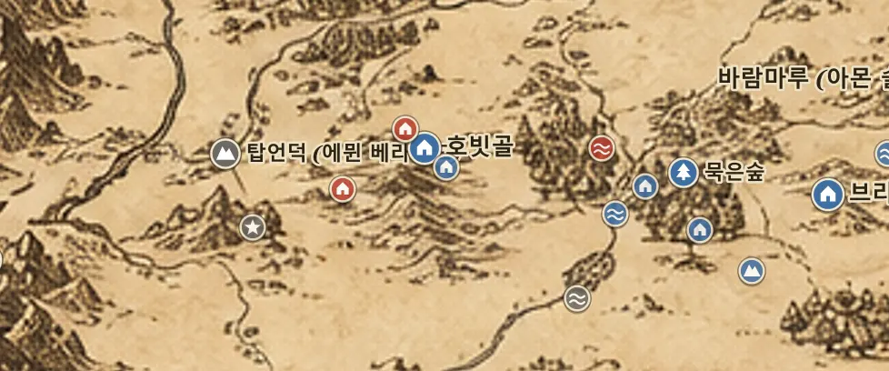 중간계 지도 속 샤이어
