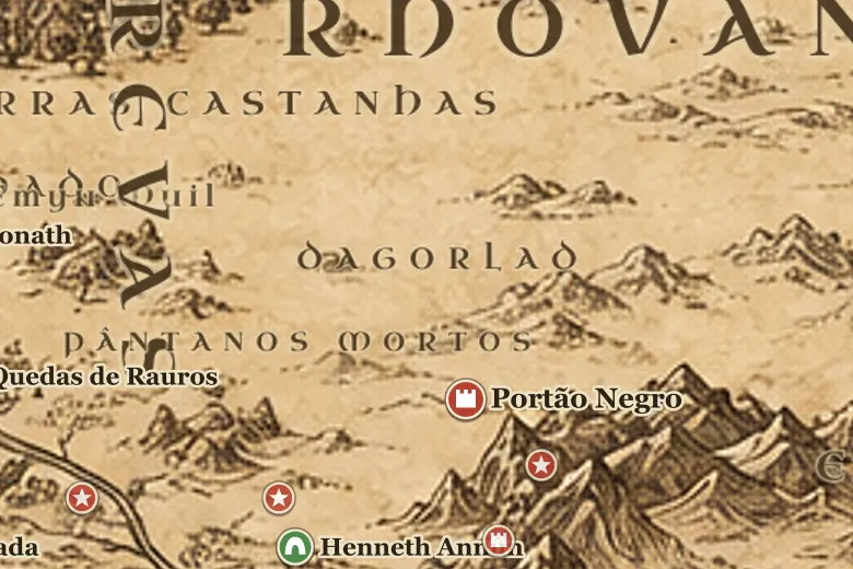 Dagorlad no mapa da Terra-média