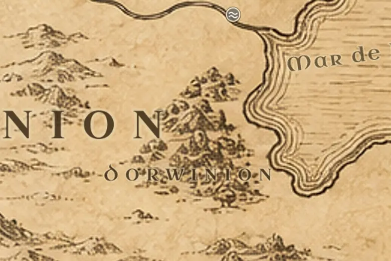 Dorwinion no mapa da Terra-média