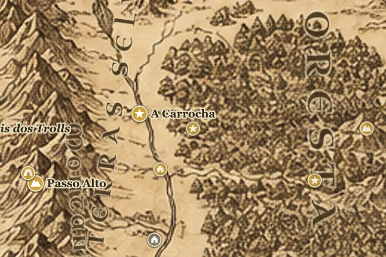 Portão da Floresta no mapa da Terra-média