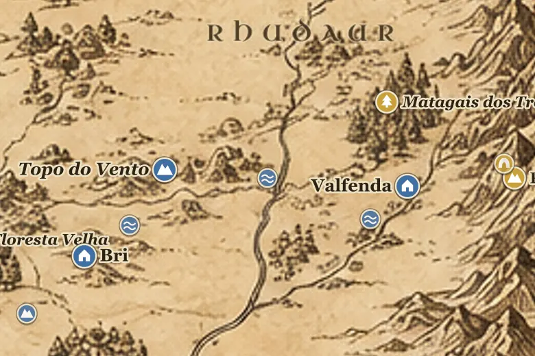 Última Ponte no mapa da Terra-média