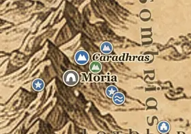 Celebdil no mapa da Terra-média