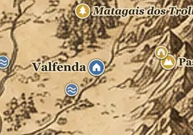 Valfenda no mapa da Terra-média