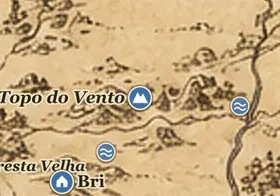 Topo do Vento no mapa da Terra-média