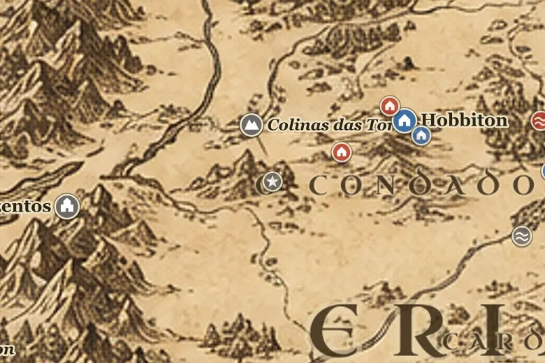 Marca Oeste no mapa da Terra-média