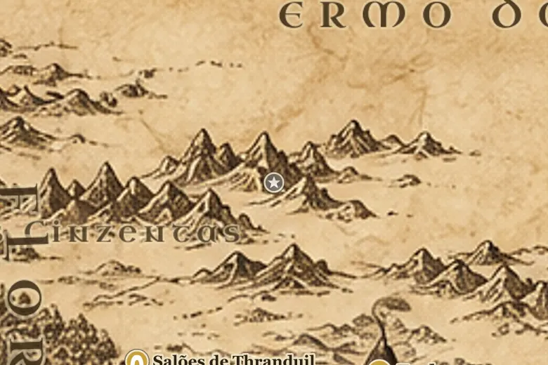 Charneca Murcha no mapa da Terra-média