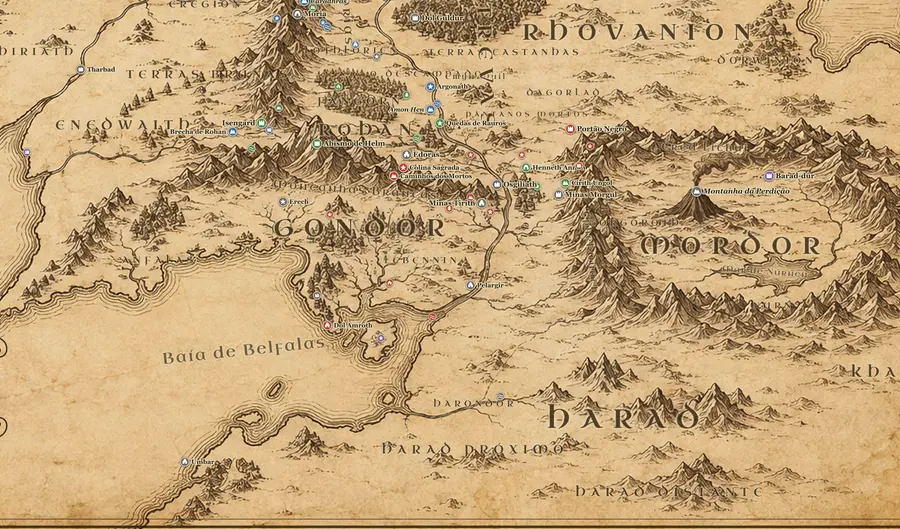 Harad no mapa da Terra-média