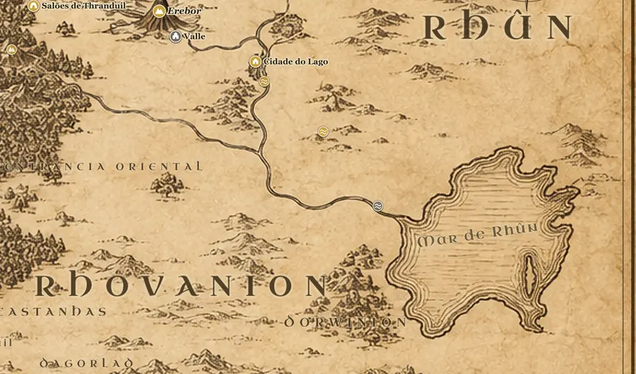 Rhûn no mapa da Terra-média