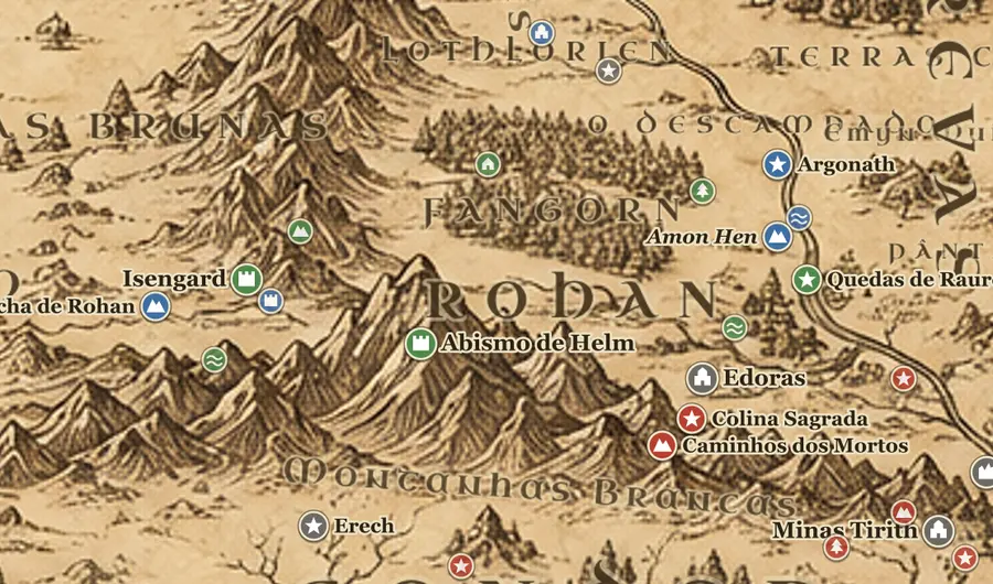 Rohan no mapa da Terra-média