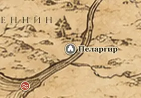 Пеларгир на карте Средиземья